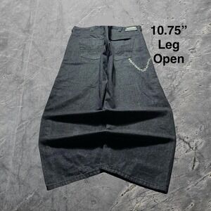 Baggy Black Urban Label Wide Leg Southpole Style Y2K Skater Vintage Jeans 44x30